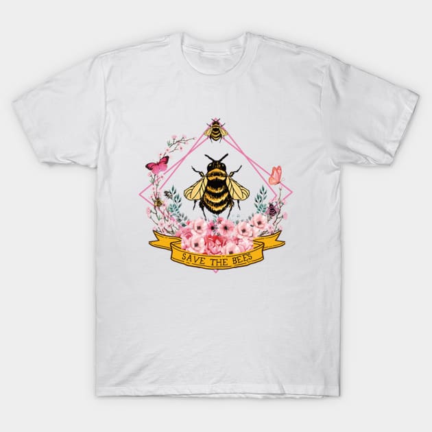 Save the bees T-Shirt by BlackOcult